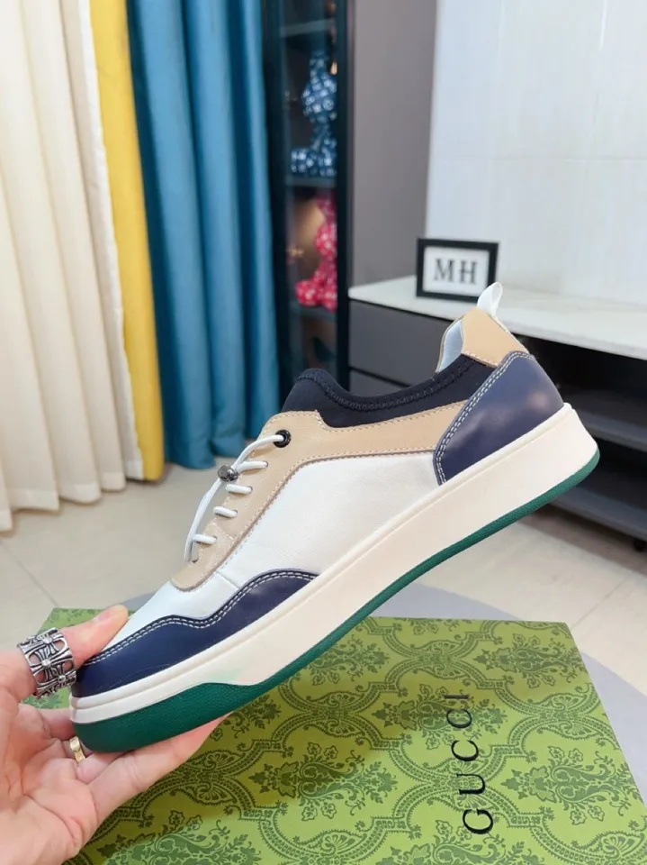Men's shoes 💰440🌹🌹GUCCI [Gucci] New high-end brand of men's shoes, the latest fashionable casual men's shoes, trendy and versatile style, relaxed and sporty style, uppers imported from Italy, first-layer cowhide, genuine leather lining and ultra-fine workmanship. Original personalized fashionable rubber wear-resistant outsole, light and comfortable on the foot, size 38-44